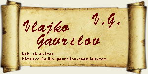Vlajko Gavrilov vizit kartica